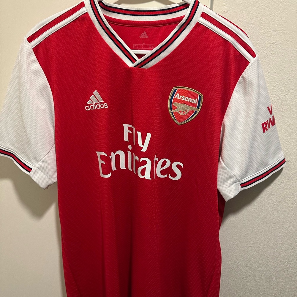 Adidas Arsenal Red and White V-Neck Jersey
